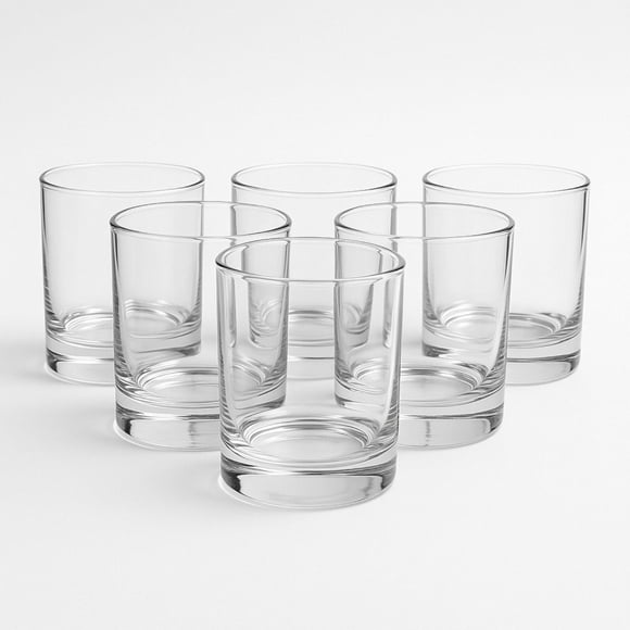 Set 6 Vasos Bajos Manhatan Jugo Whisky Bebidas 340mL