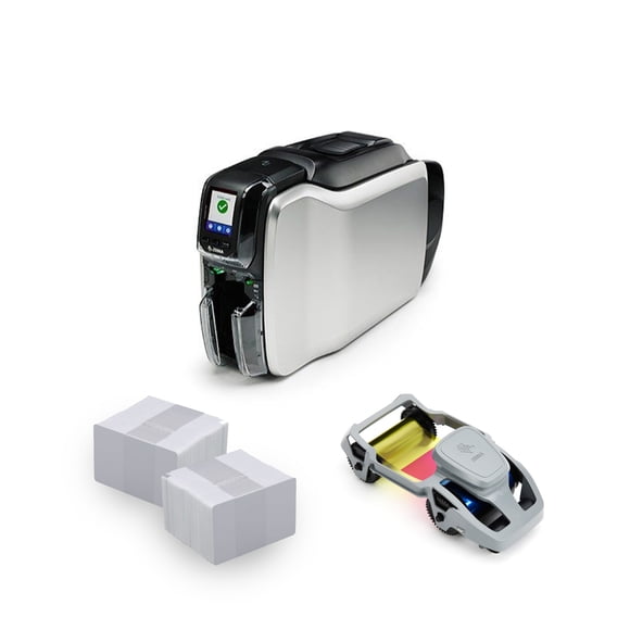 Impresora de Credenciales Zebra ZC300 + 200 Tarjetas + Cinta
