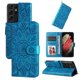 thumbnail image 1 of Funda tipo cartera FOXDOCK para Samsung Galaxy S21 Ultra , diseño girasol en relieve, cuero PU, cierre magnético, soporte y tarjetero, 1 of 5