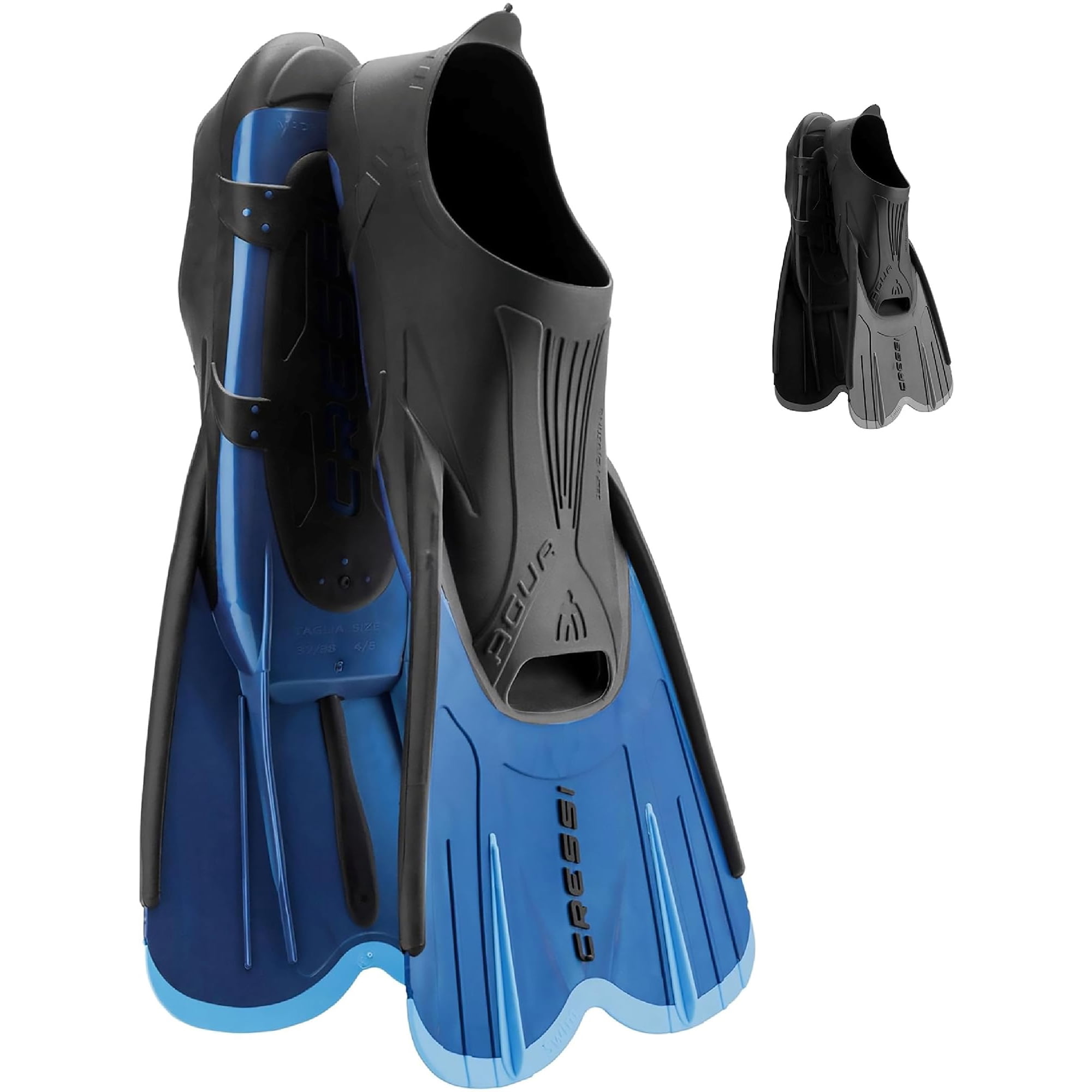 Aletas De Natación Cressi Agua Short Blue Para Adultos Eu 39/40