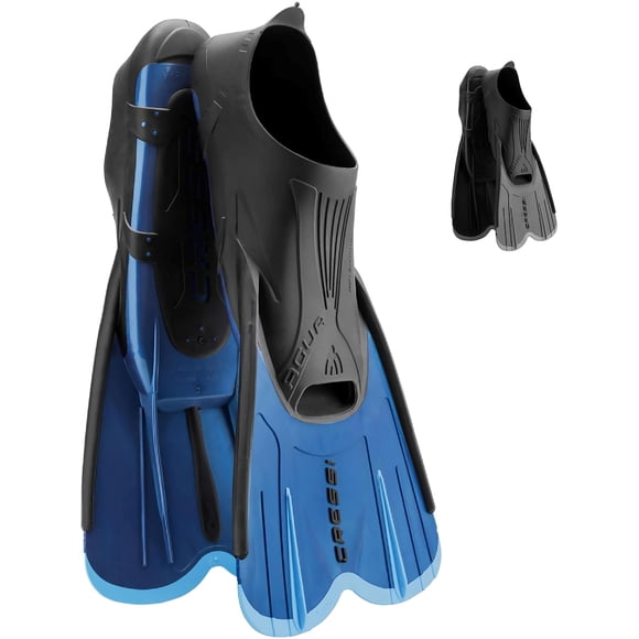 Aletas de natación Cressi Agua Short Full Pie Pocket Azul/Azur 35/36