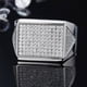 thumbnail image 5 of Anillos de Hip Hop con Moissanita para Hombre, Anillos de Plata Esterlina S925 con Diamantes Pavé, Color D/ E VVS1, Anillos Meñique de Moissanita, 5 of 7