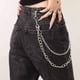 thumbnail image 1 of Cadena para pantalones de hip hop Bomine, estilo gótico, punk, plateada, para pantalones, estilo motero, gruesa, para billetera, llaveros plateados, joyería corporal para hombres y mujeres (plata), 1, 1 of 7