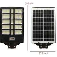 Solar Street Linght - Pack 2 Foco Solar Posta 1200W Para Calles Al Aire Libre, Patios, Garajes, Campos Deportivos, Estacionamientos