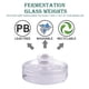 thumbnail image 2 of Pesas para vidrio de fermentación Eleganttime, paquete de 4, fáciles de agarrar, 2 of 6