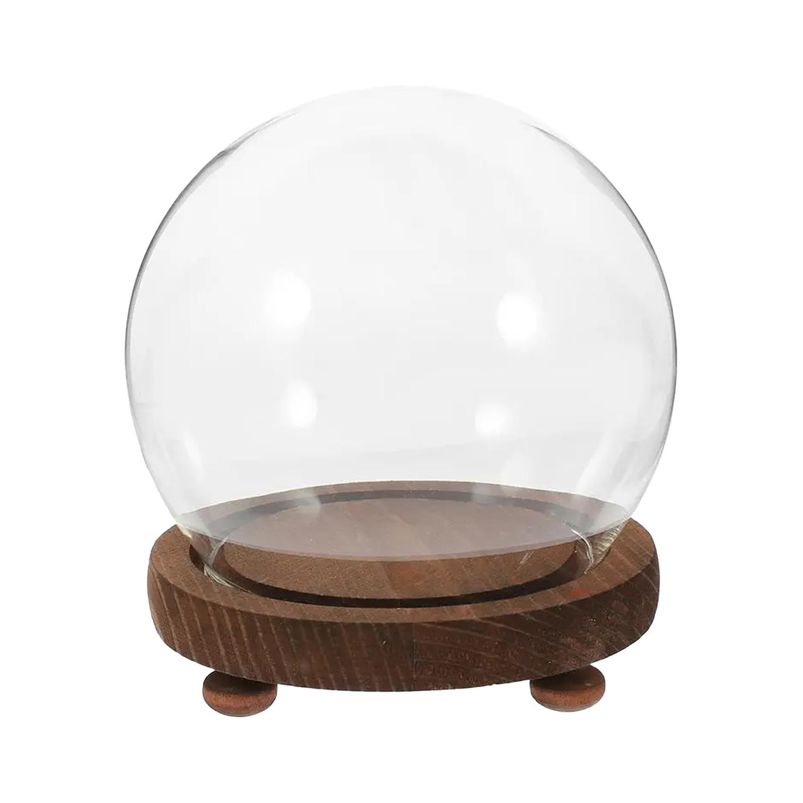 Magideal - Vitrina De Cristal Vacía Con Forma De Cúpula, Terrario De Micropaisaje Prémium Para Bricolaje, Para Decoración De Recuerdos De Fiestas Navideñas, Foto 18 Cm