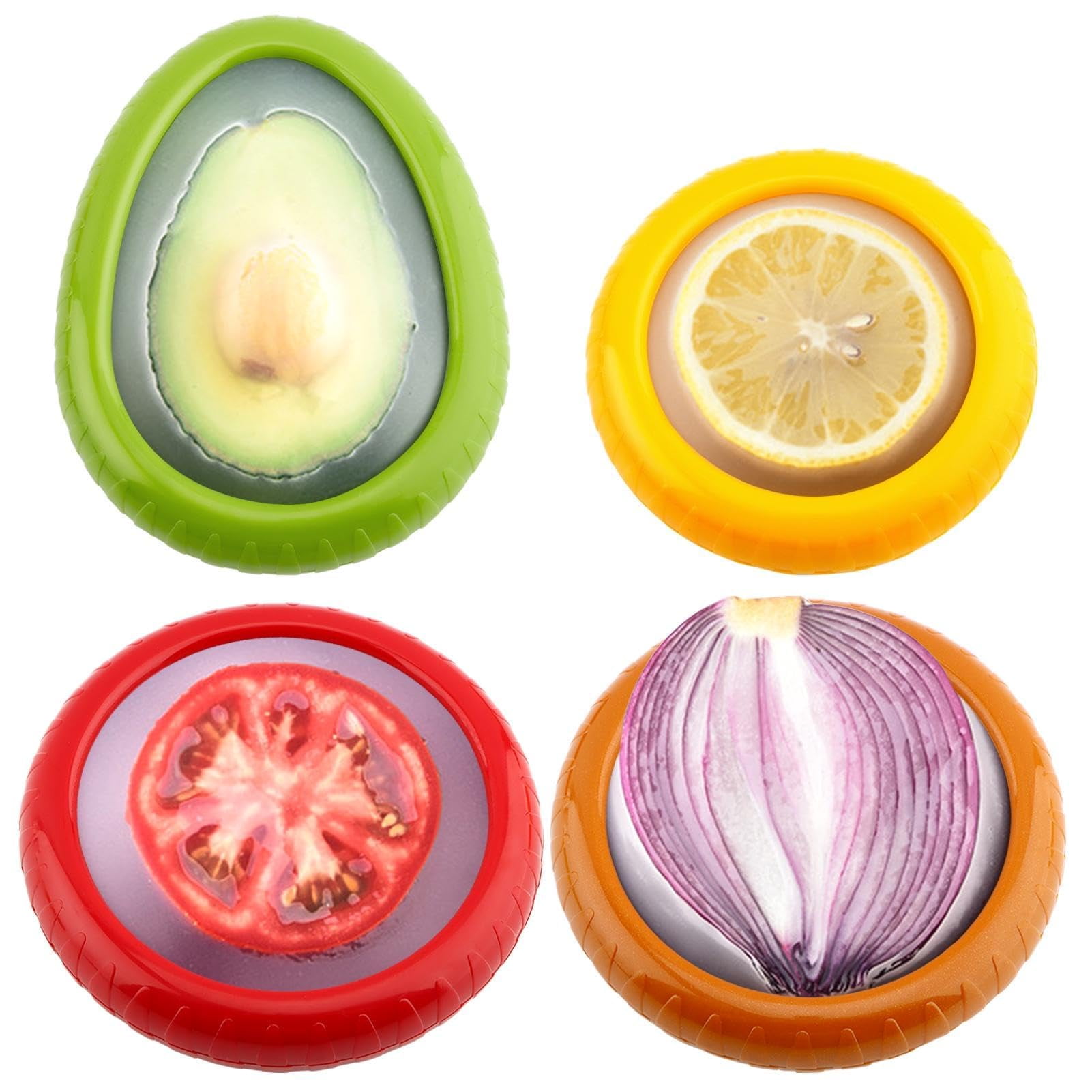 T-raputa - Set De Contenedores De Almacenamiento T-raputá Avocado Saver, Soporte Para Tomates, 4 Unidades