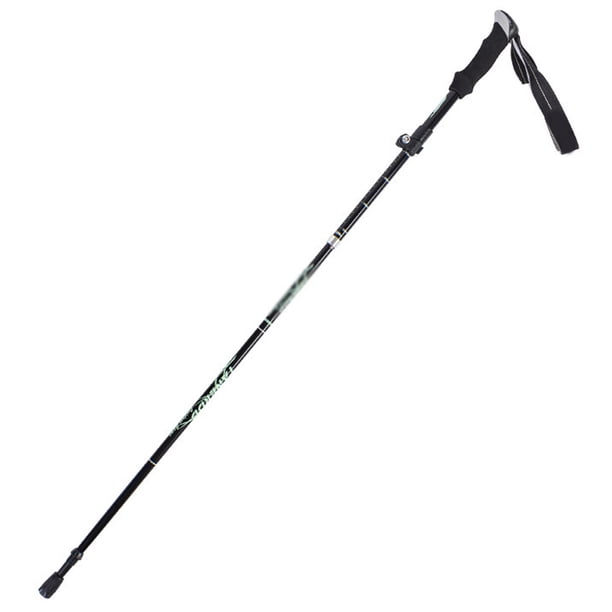 Bastón de montañismo de aleación de aluminio, plegable, ultraligero, corto, telescópico, para exteriores, de mano, largo, para senderismo, bastón para caminar.