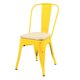 thumbnail image 2 of Silla Tolix Asiento Madera Replica Amarillo, 2 of 3