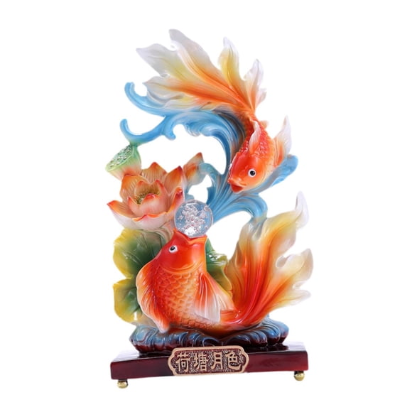 Estatua De Pez Feng Shui Chino, Regalo, Decoración De Escritorio Para Entrada De Estantería