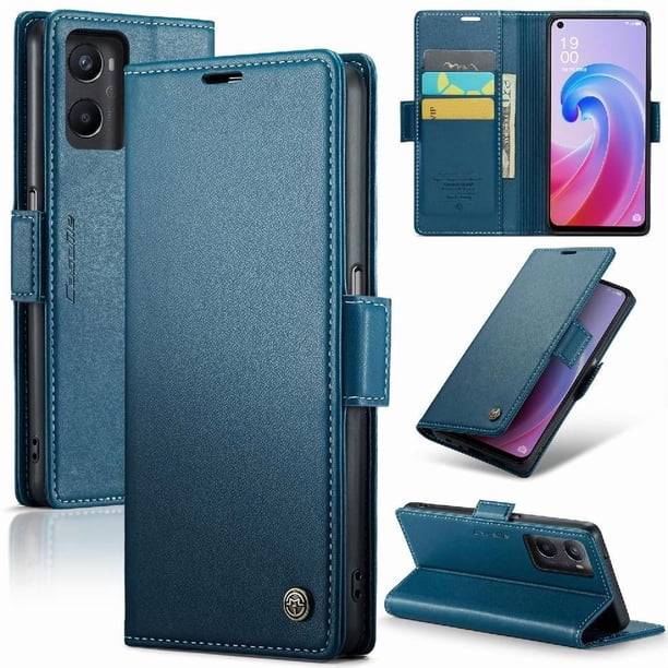 CaseMe tipo cartera Realme 9i 4G con cierre magnético, RFID, tarjetero, soporte, carga inalámbrica