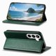 thumbnail image 4 of Funda tipo cartera para Samsung Galaxy S26 Pro de piel con cierre magnético, ranuras para tarjetas y correa para la muñeca Verde, 4 of 6