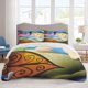 thumbnail image 1 of Alice in Wonderland Bedding Sets Cartoon Duvet Cover Lightweight 3 Piece Bet Sets for Kids Boys Girls, 1 of 5