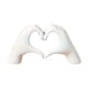 thumbnail image 5 of Estatua De Gesto De Mano, Artesanía, Escultura De Mano De Corazón Para Repisa, Escritorio, Dormitorio, Blanco, 5 of 5