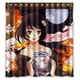 thumbnail image 1 of Cortina de ducha de anime con dibujos animados de chicas elegantes, juego de cortina de baño con ganchos, tamaño 66 x 72 pulgadas, 1 of 3