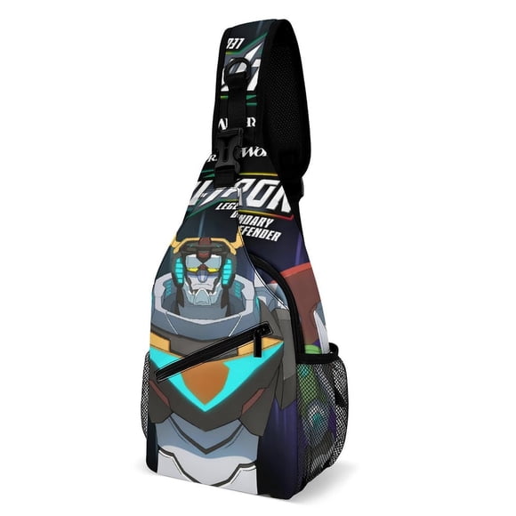 Voltron Riñonera Bandolera con Estampado Integral para Hombres y Mujeres, Bolso Cruzado Gráfico de Tendencia, Mochila de Hombro Streetwear para Ciclismo y Deportes, Riñonera Versátil Casual