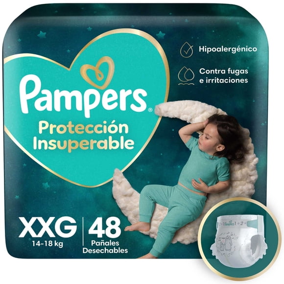 Pañales Pampers Protección Insuperable XG, 48 Un