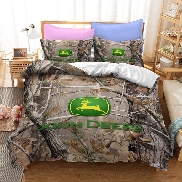 John Deere Logo Tractor Kart Quilt Duvet Cover Set Pillowcase Doona Cover