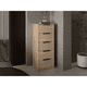 thumbnail image 1 of Cómoda Alta Kaia 5 Cajones Rovere Y Blanco 107x45x41 Cm - Muebles Organizadores, 1 of 18