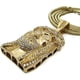 thumbnail image 4 of Colgante con forma de cara de Jesús, acabado dorado, con cabeza helada, cadena Franco de 36 pulgadas de largo, estilo hip hop., 4 of 4