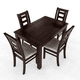 thumbnail image 2 of Juego de Comedor Sevilla 4 Sillas chocolate Mesa Rectangular Madera, 2 of 4