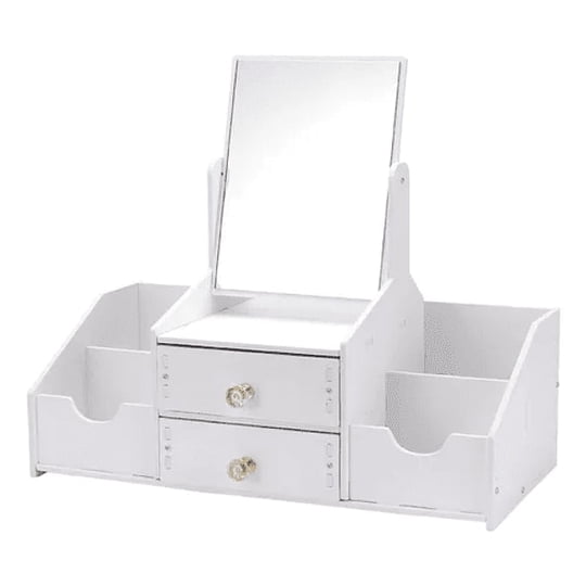 Leonimport - Cajón Con Espejo Y Repisa Organizadora De Joyero Cosméticos