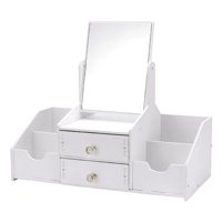 Leonimport - Cajón Con Espejo Y Repisa Organizadora De Joyero Cosméticos