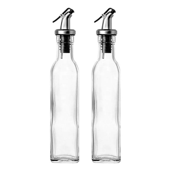 Set 2 Botellas Dispensadoras Vidrio Aceite Vinagre 500mL Vintage