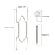 thumbnail image 2 of Uxcell 6 Paquete Colgador de Placas 6" Acero Inoxidable Colgadores de Placas Invisibles para Placas Decorativas Plata, 2 of 6