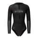 thumbnail image 1 of Traje de neopreno para mujer Traje de neopreno Frente Zip Bikini de buceo Negro brillante M, 1 of 6
