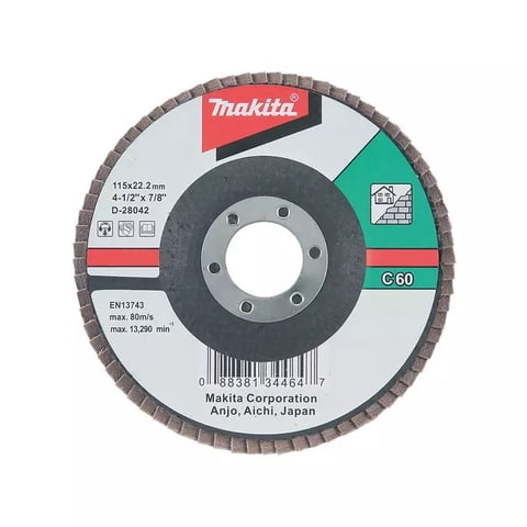 Makita - Disco Flap 115 X 22,23 Mm Grano 320 Carburo De Silicio / Concreto