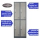 thumbnail image 3 of Locker Casillero Metalico 2 Cuerpos 4 Puertas, 3 of 6