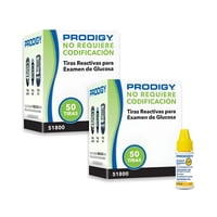 Prodigy Diabetes Care - Tiras Reactivas Prodigy 100 Unidades + Solución De Control