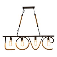 Genérico - Lámpara Colgante Techo Cuerda Cáñamo Retro Nostálgico Lau