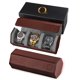 thumbnail image 1 of Funda de viaje Watch Roll QWATCHBANDS de piel de napa para 3 relojes, 1 of 6