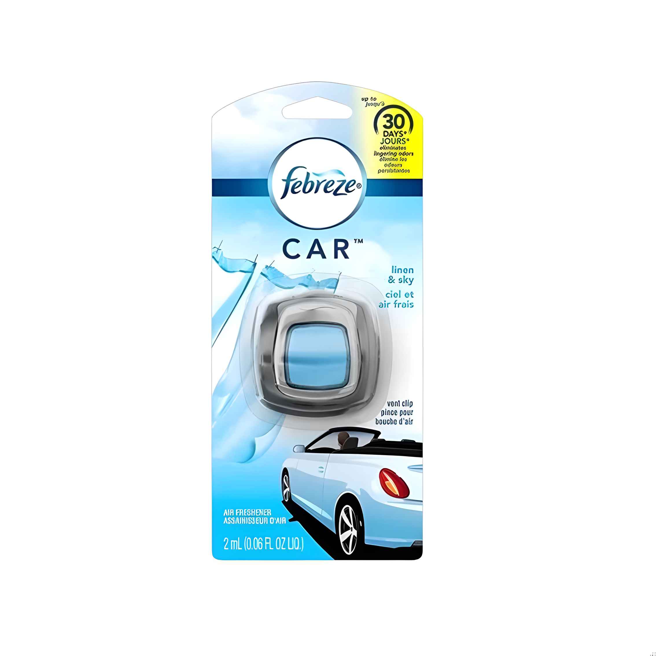 Aromatizante Para Automovil Tipo Clip Aroma Linen & Sky - Febreze
