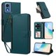thumbnail image 2 of Funda con Billetera para [Motorola Moto G 2024 5G] con Bolsillo Zipper y Tarjetero Verde pavo real, 2 of 6