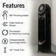 thumbnail image 2 of Ventilador de torre Honeywell TurboForce HYF500 de 6 velocidades, negro, 2 of 3