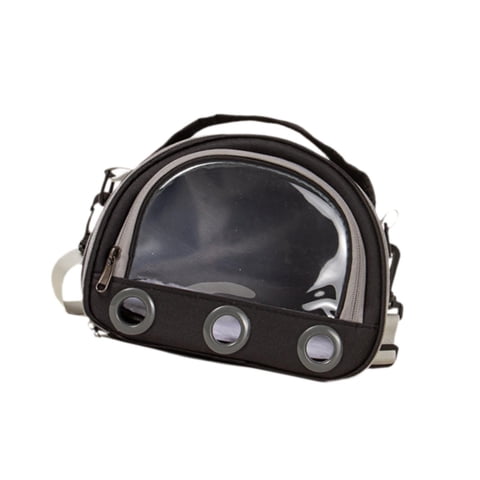 Ioensy - Bolsa De Transporte Para Hámster, Ardilla, Ventana Grande Transparente, Bolsa De Transporte Para Cobayas, S, Color Negro