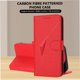 thumbnail image 3 of Funda Cartera Fibra de Carbono para Samsung Galaxy S24 FE con Soporte y Cierre Magnético Rojo, 3 of 6