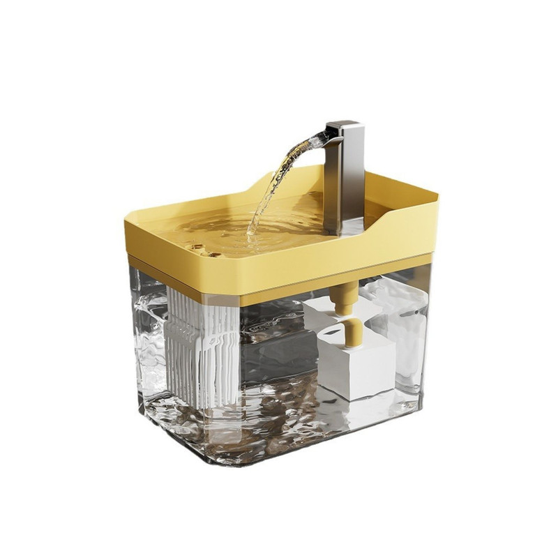 Babyluna - Bebedero Fuente Para Mascotas Agua Filtrada Amarillo