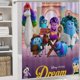 thumbnail image 5 of Producciones de sueños-theme 4-Piece Shower Curtain Set with Rugs, Waterproof Bathroom Decor Set Includes Bath Mat, U-Shaped Rug, Toilet Lid Cover and Curtain with Hooks, 5 of 6
