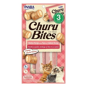 Snack Inaba Churu Bites Atun Y Salmon Para Gato, 3 Tubos