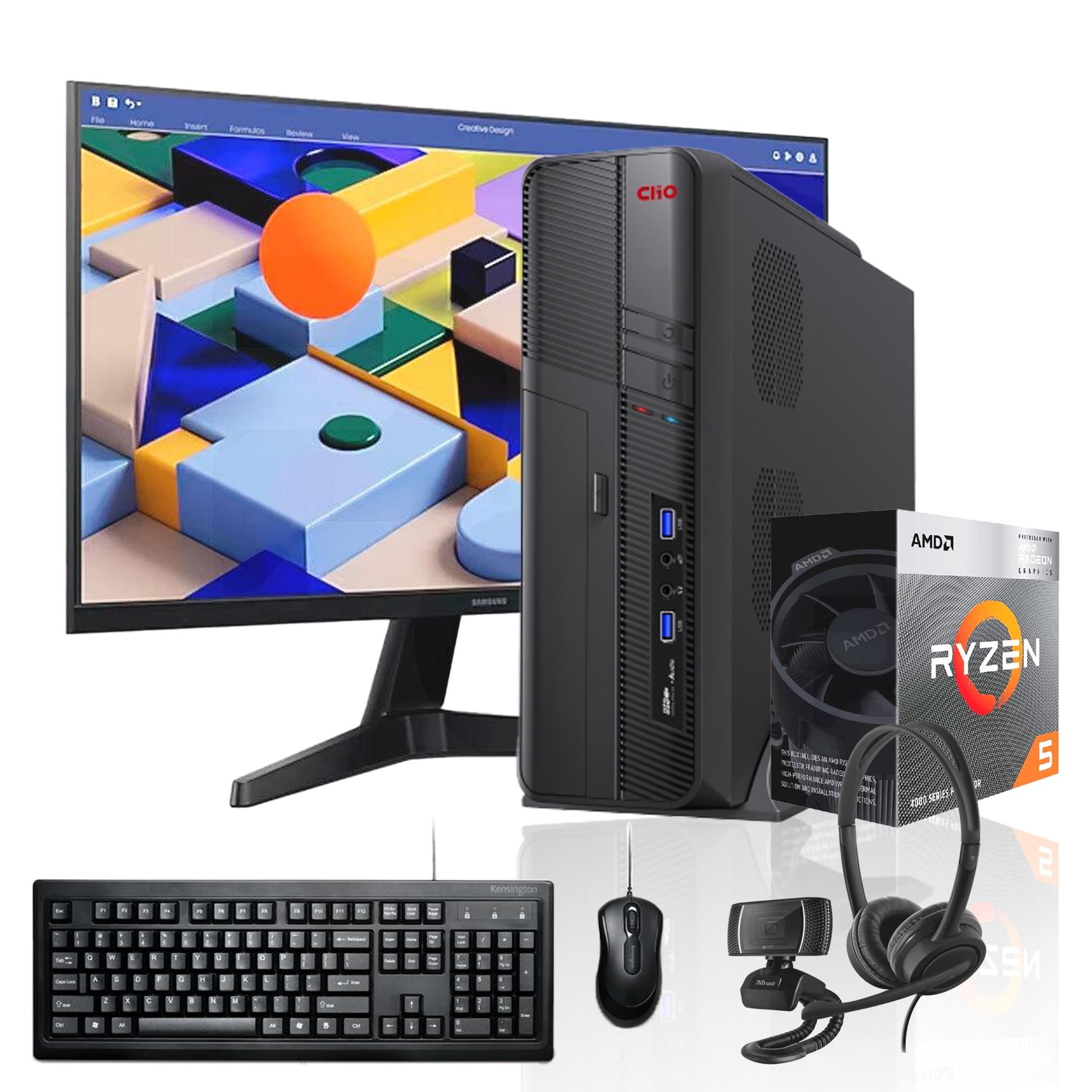 Pc Mini + Monitor 24 + Perif: Amd Ryzen 5 5600Gt 16Gb 1Tb Vega Wifi