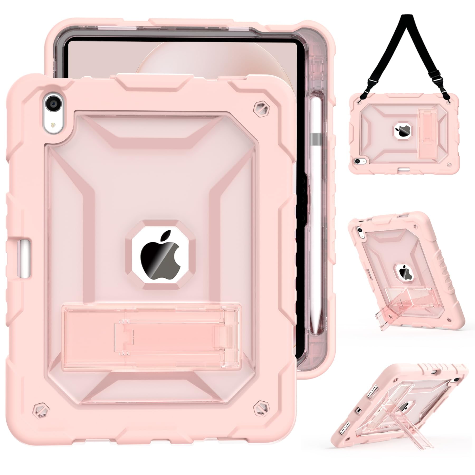 Timism - Funda Para Ipad De 11ª Y 10ª Generación (2025/2022) Con Correa, Color Rosa