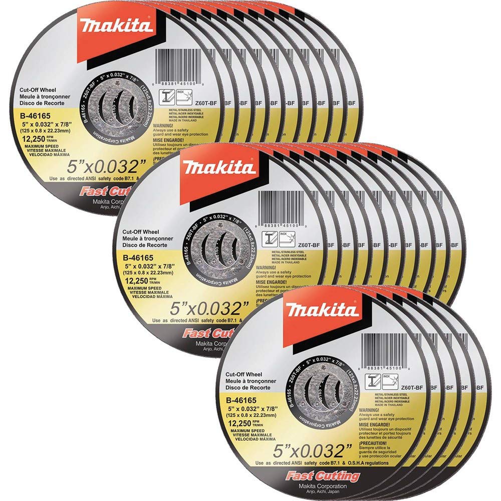 Disco De Corte Makita B-46165-25 Ultrafino De 5 X 0,8 X 22,2 Mm (25)