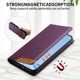 thumbnail image 5 of Funda Tipo Cartera de Cuero Sintético para Samsung Galaxy S10 Bloqueo RFID, con Ranuras para Tarjetas y Bolsillo para Efectivo, Cierre Magnético Fuerte Morado, 5 of 6