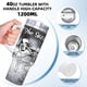 thumbnail image 5 of La Familia Esqueleto Espeluznante Bailando Vaso aislado de acero inoxidable con asa, diseño temático, regalo para familia, amigos y fans; incluye pajita y encaja en el portavasos estándar, 40 oz, 5 of 6