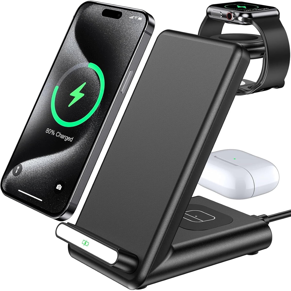 Cargador Inalámbrico X3pro 3 En 1 Para Iphone Watch Airpods