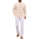 thumbnail image 2 of INSPIRE CHIC Camisa Guayabera Cubana para Hombre de Manga Larga con Botones Abajo Camisas Casual de Verano para la Playa M Beige, 2 of 5